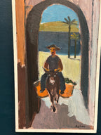 “Man Riding a Donkey” by Harry Sahlin