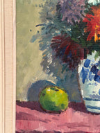 “Asters in Ceramic Vase” by Eric Lundgren