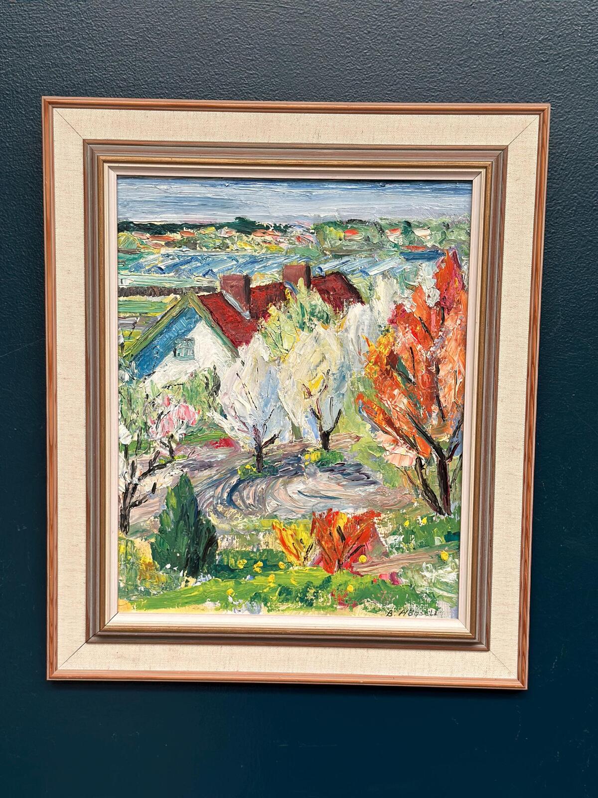 Landskap med hus” by Birgitta Högsell