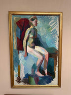 “Seated Woman” by Stig August Waldemar Åkervall (1919–1992)