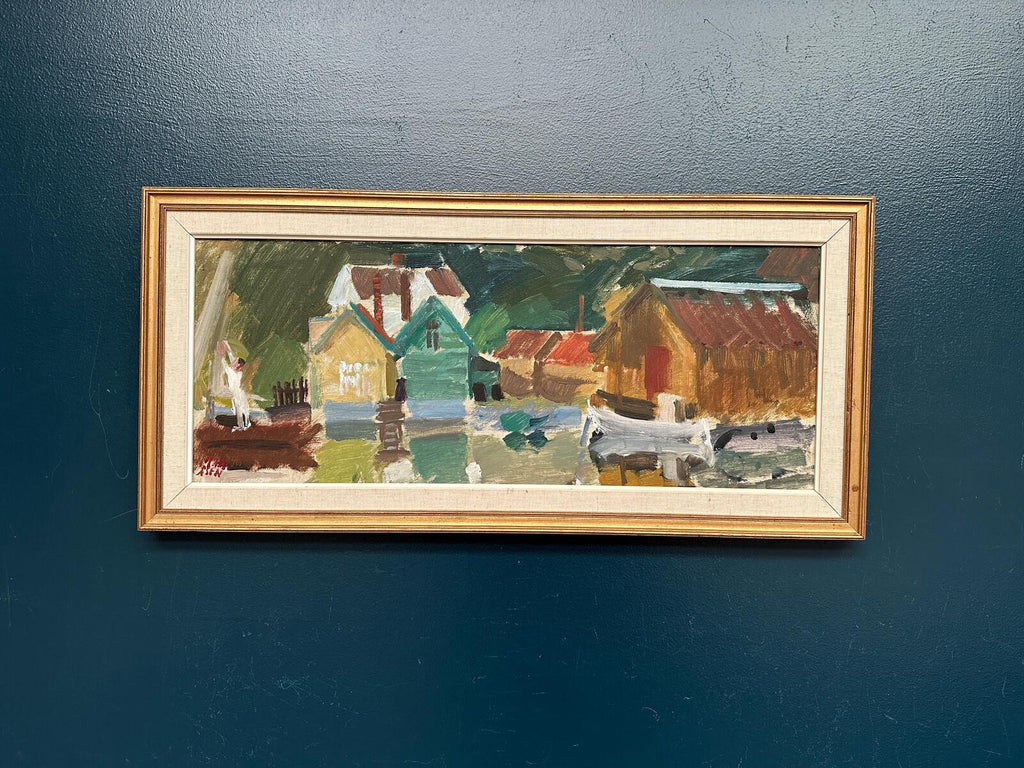“Fishing Village” by Gösta Stawåsen