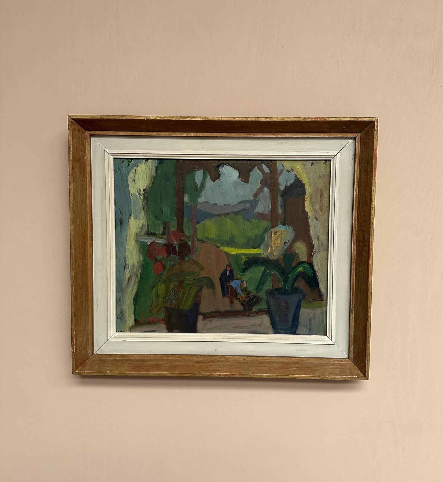 “Window View with Windmill” – Attributed to Sune Petterson