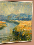 River Landscape with Mountains