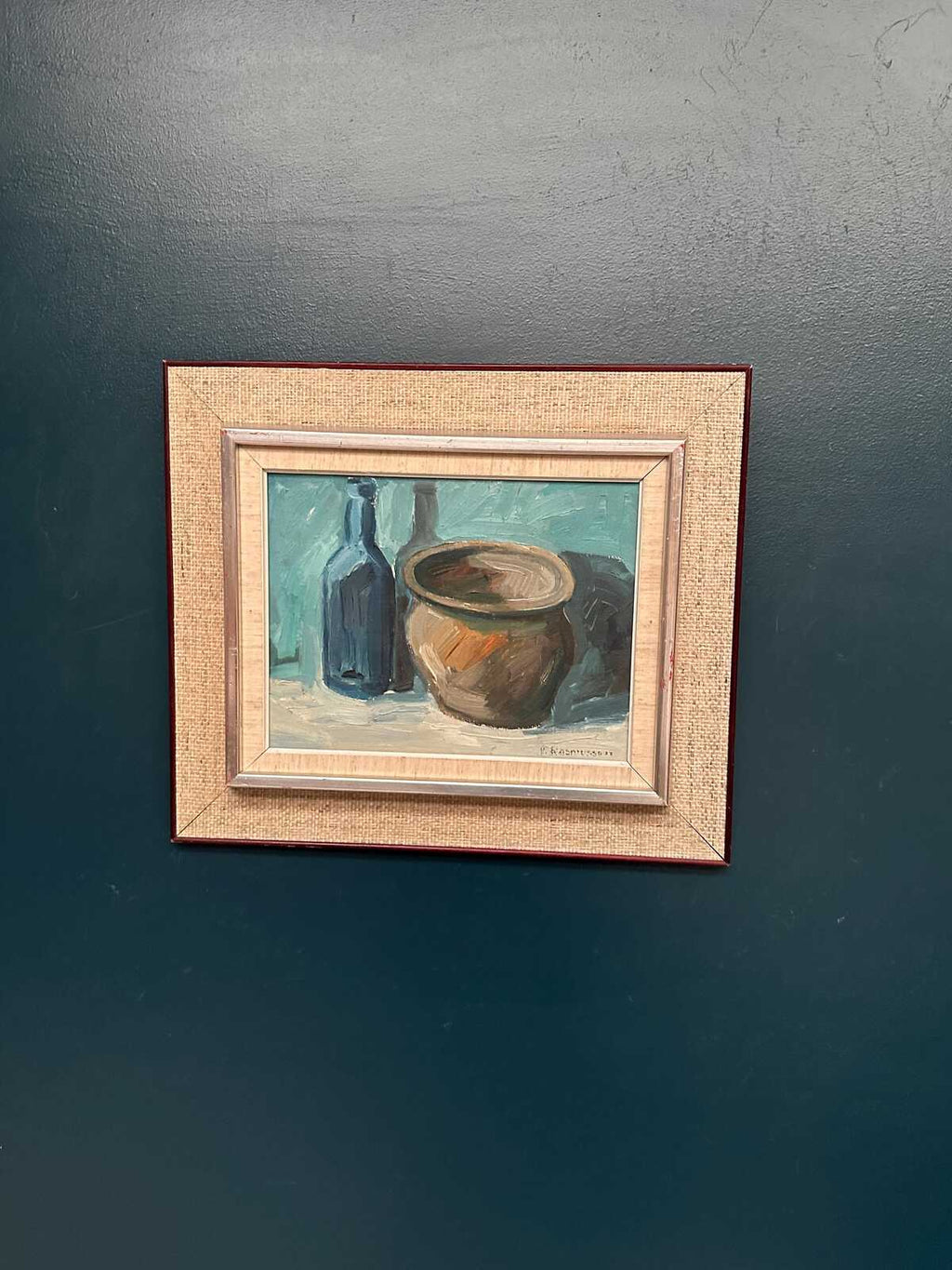 “Pot and Blue Bottle” by Viktor Rasmussen