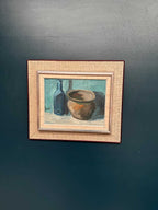 “Pot and Blue Bottle” by Viktor Rasmussen