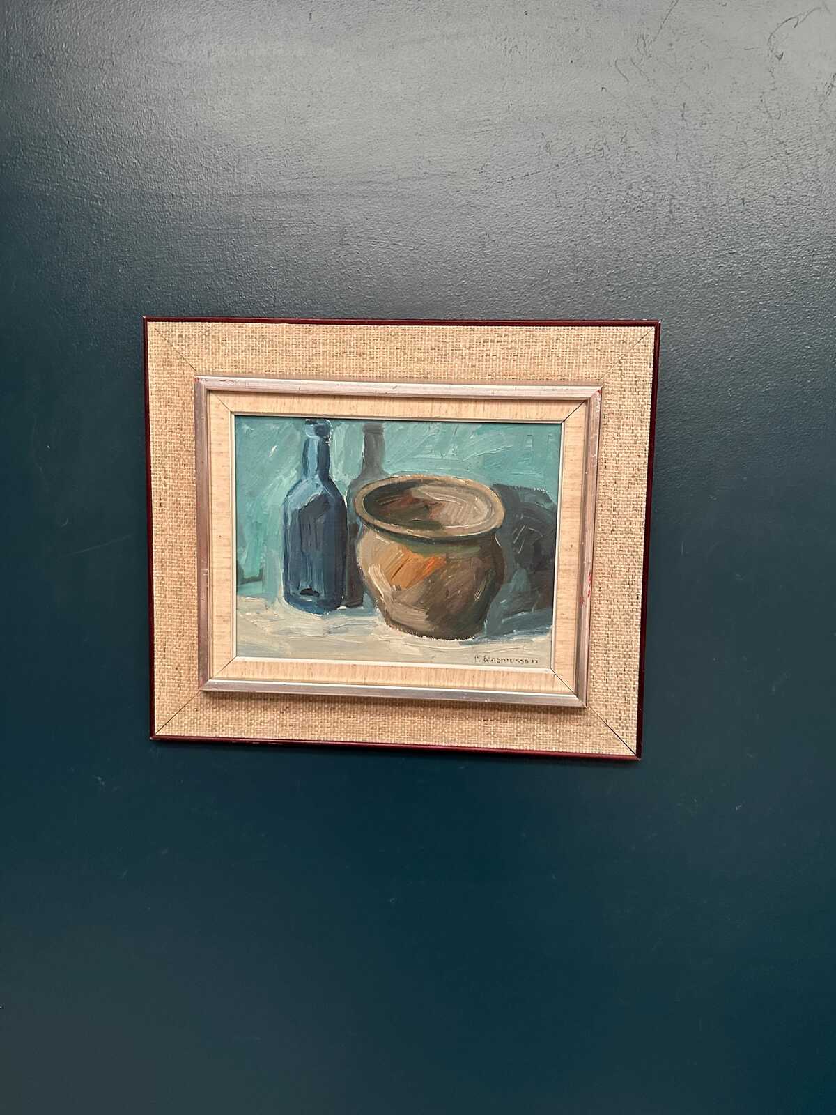 “Pot and Blue Bottle” by Viktor Rasmussen