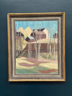 Huts Behind the Trees