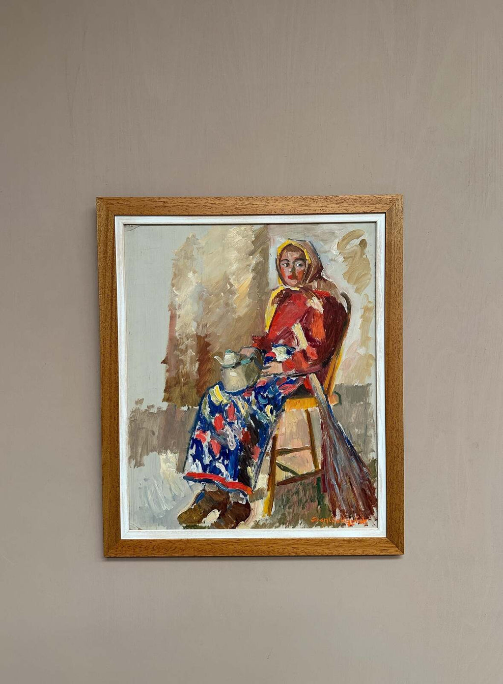 “Woman with Broom and Teapot” by Svan Wallquist