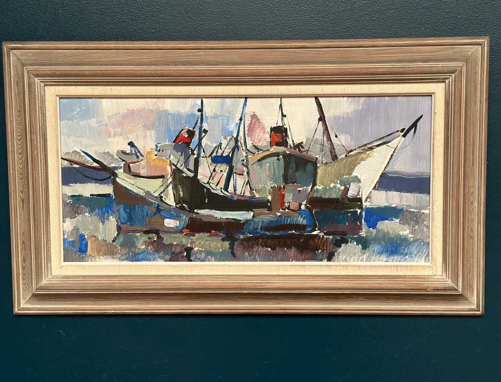 “Marine Scene” attributed to Gösta Stawåsen