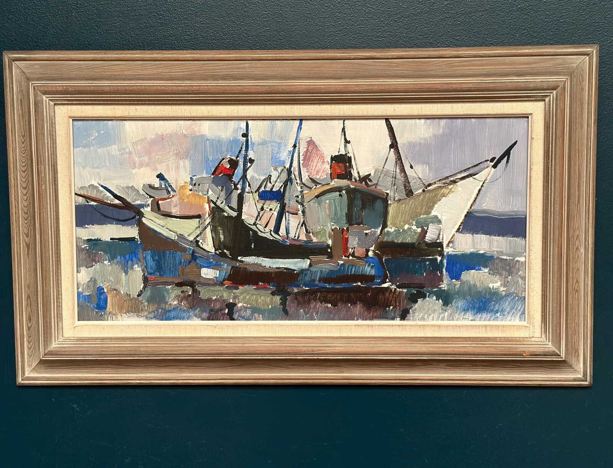 “Marine Scene” attributed to Gösta Stawåsen