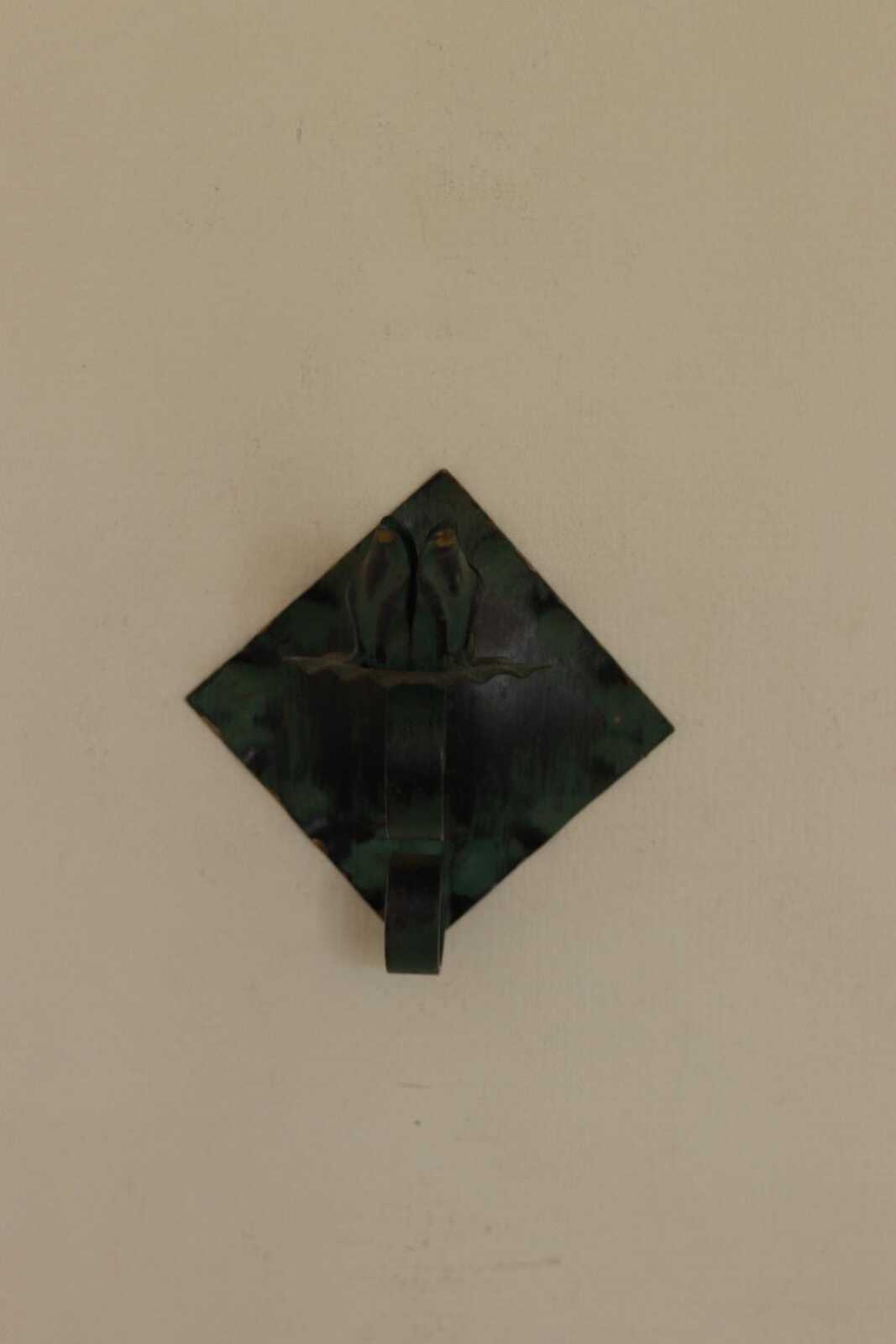 Pair of Vintage Metal/Brass Swedish Verdigris Sconces