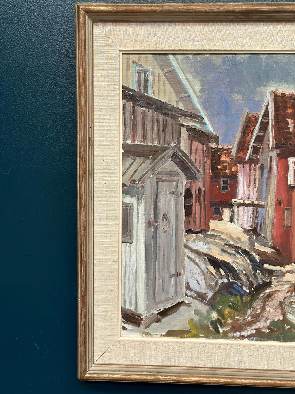 “Red Cottages by Coast”