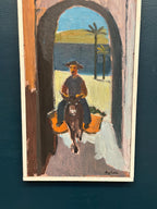 “Man Riding a Donkey” by Harry Sahlin