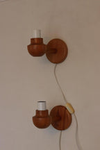 Pair of Vintage Wall Lamps by Ikea – Pine Wood Lamps