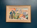 “Figure by a Fence with Flowers” by Carl Gunne