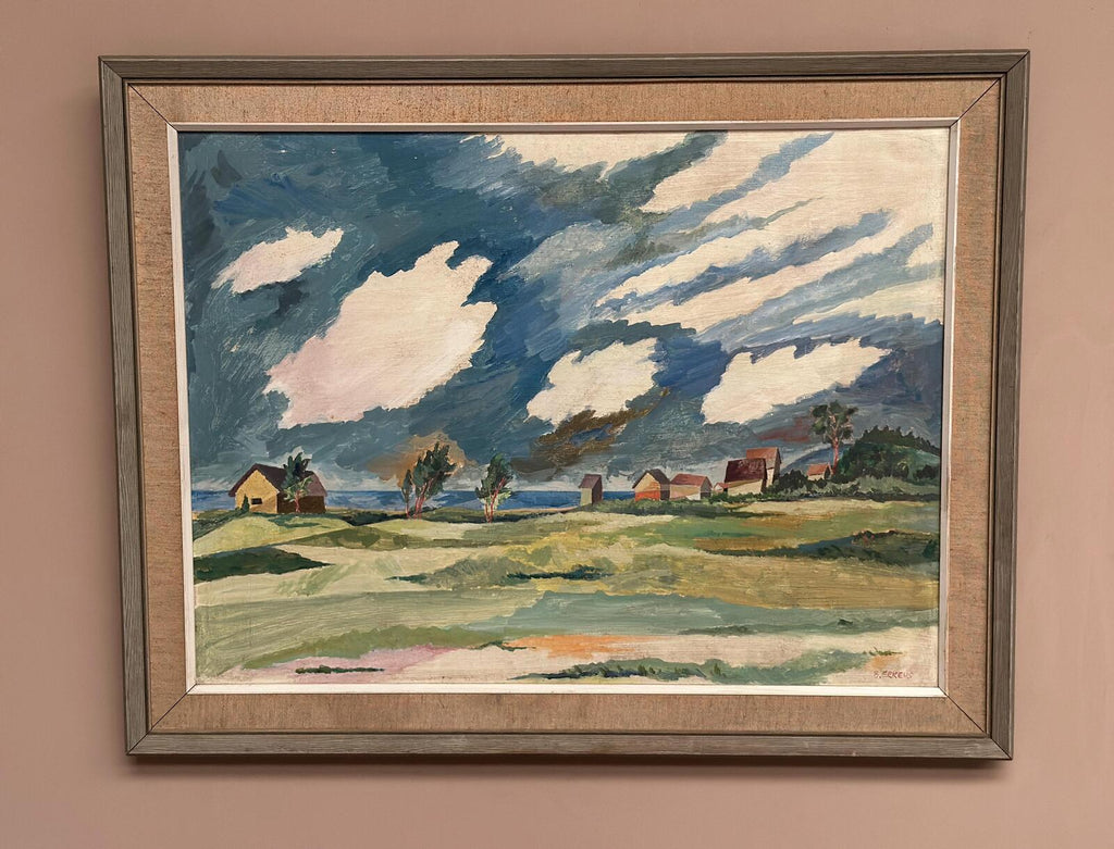 “Fiskeläge vid Skär, Fårö” by Berndt Erkéus (1908–1978)