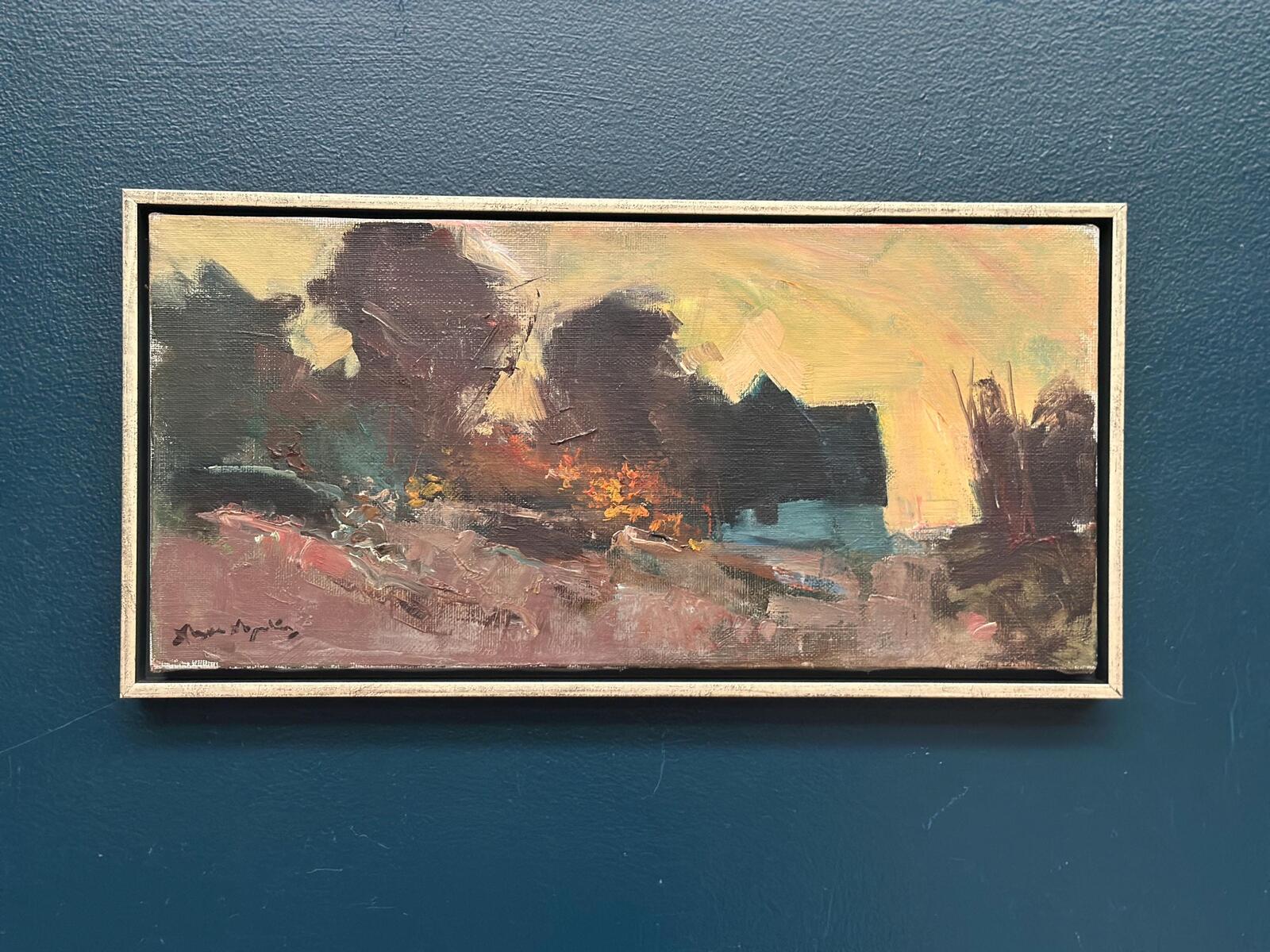 “Landscape with Blue Hut” by Arne Aspelin