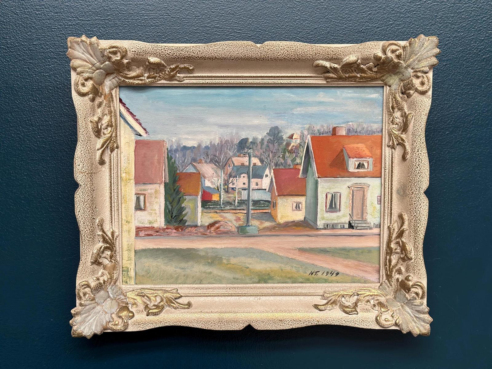 “Village Street with Houses” By N.T