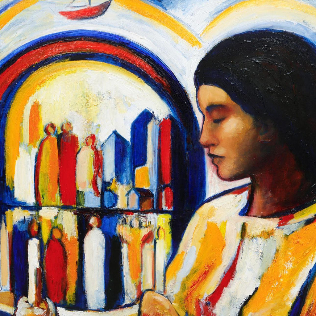 “Woman with Candle” by Anders Wollin