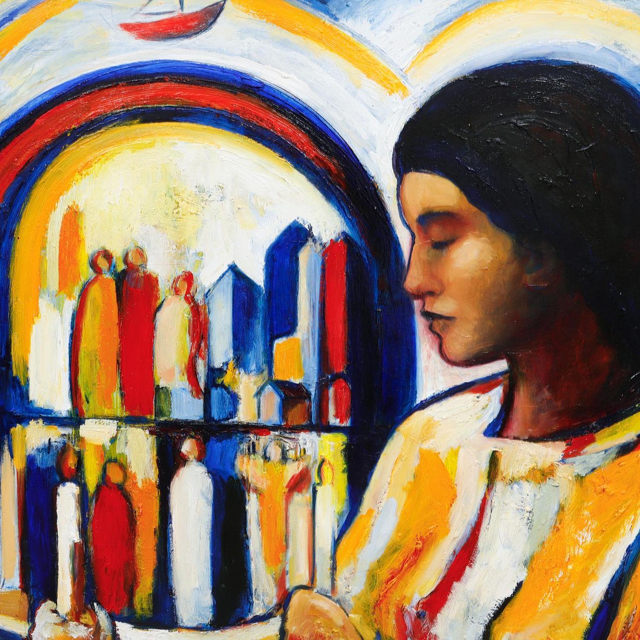 “Woman with Candle” by Anders Wollin