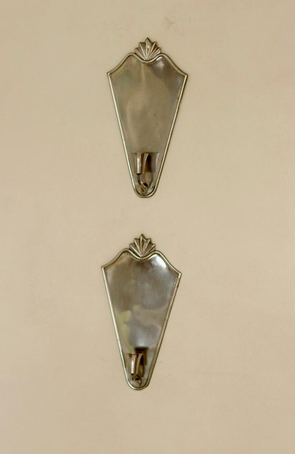 Pair Of Swedish Pewter Sconces By Ystad Tenn