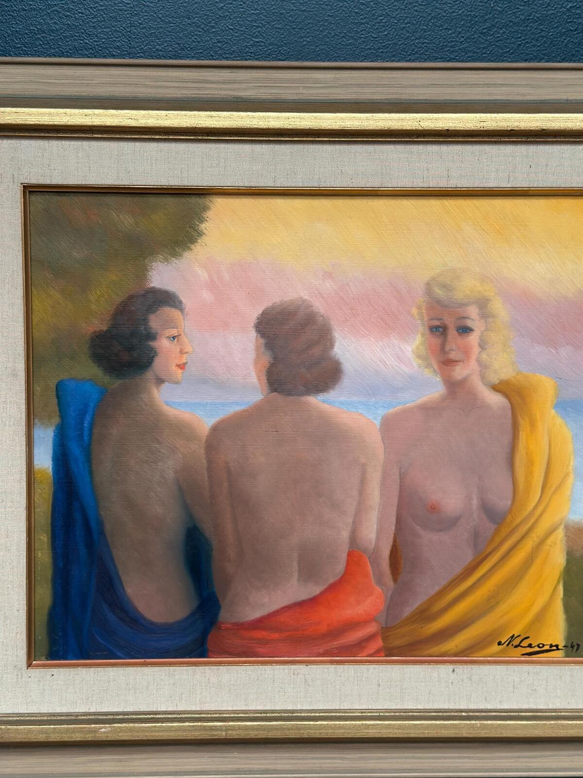 “Three Women” by N. Leon (1947)