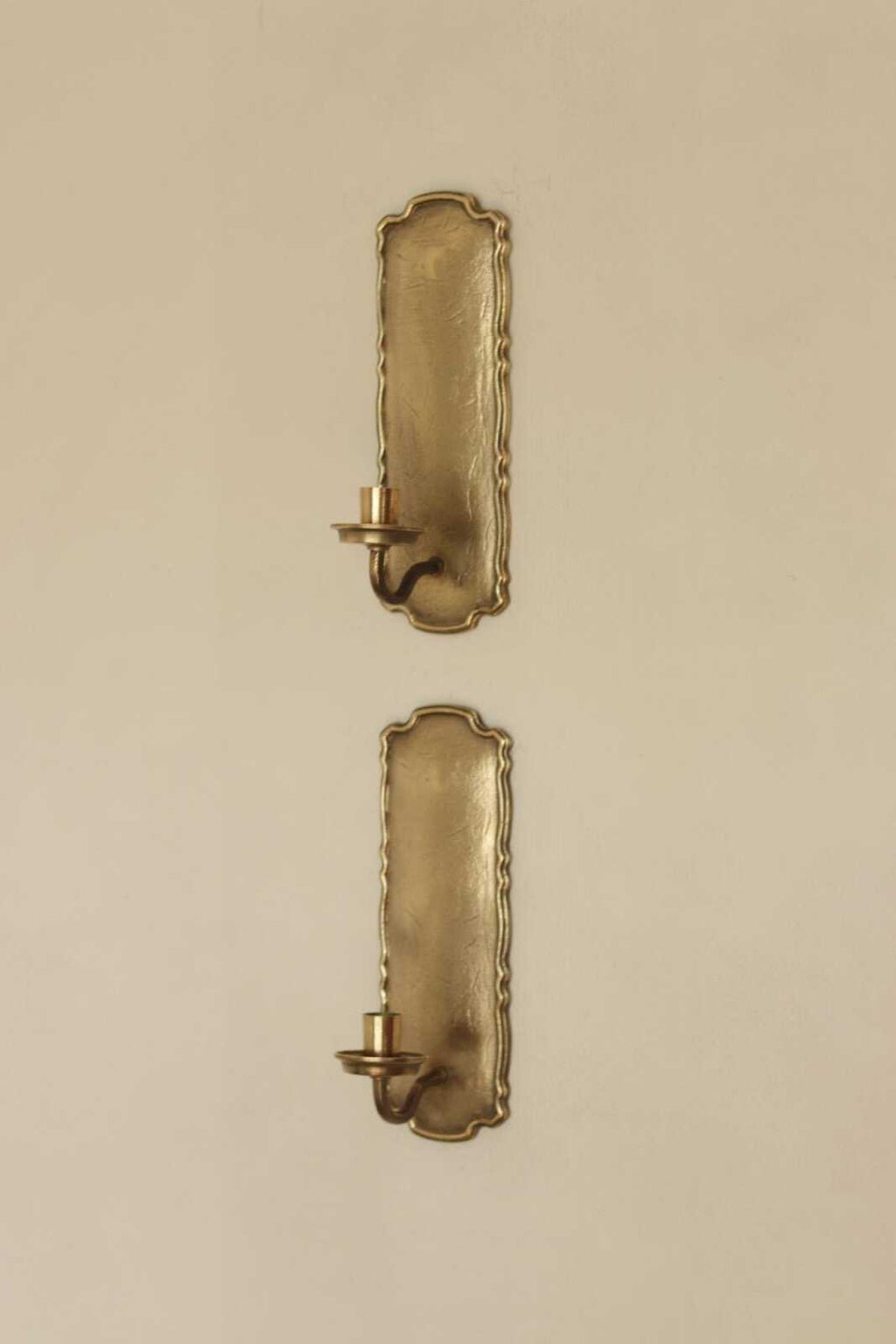 Pair Of Mid Century Style Swedish Brass Sconces by Scandia