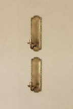 Pair Of Mid Century Style Swedish Brass Sconces by Scandia