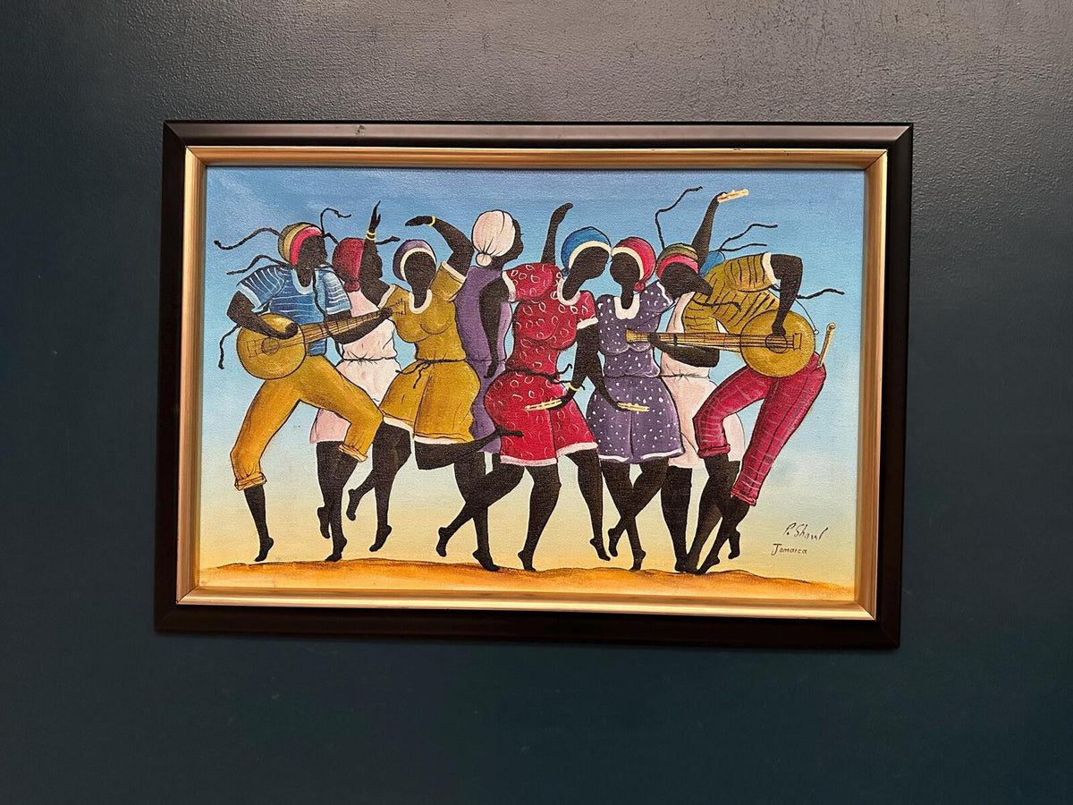 “Dancing Figures with Instruments” by R. Shaw