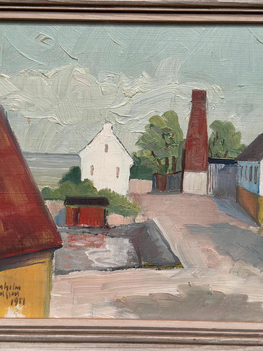 “Barns with Red Chimney” by A Svensson