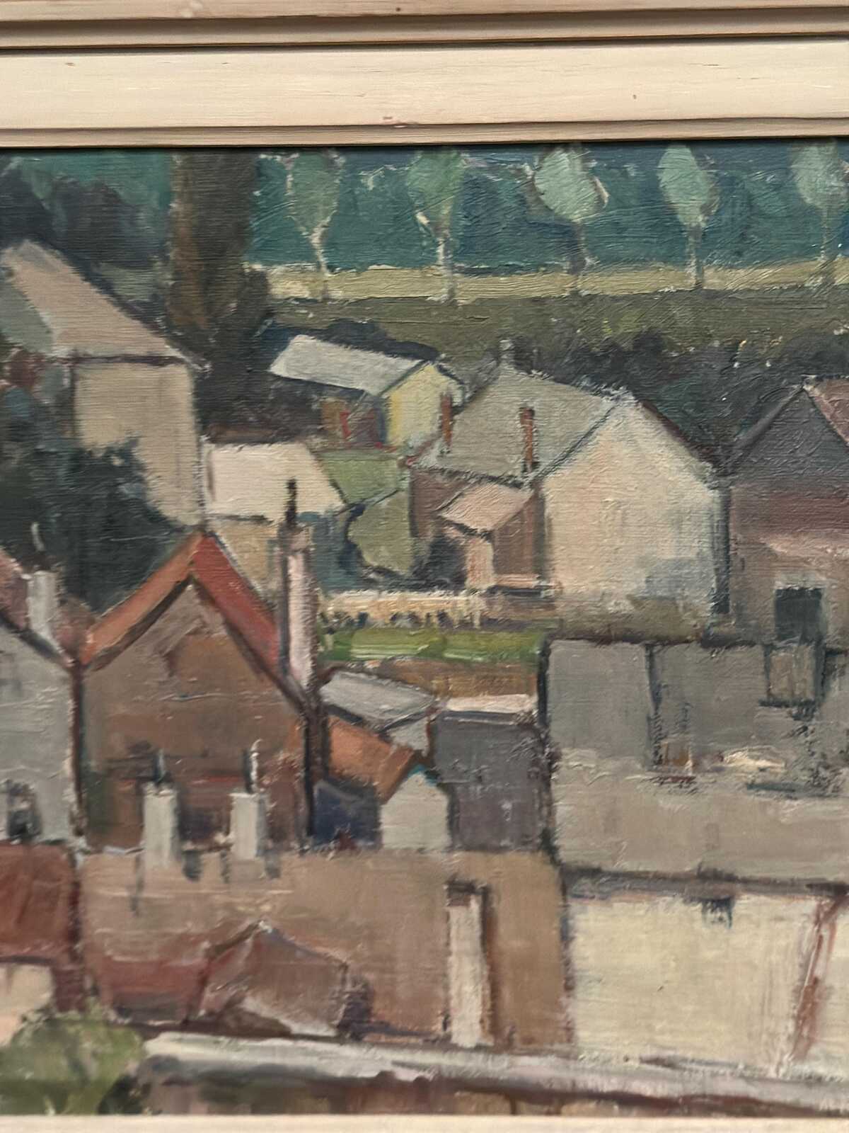 Landscape with Geometric Houses