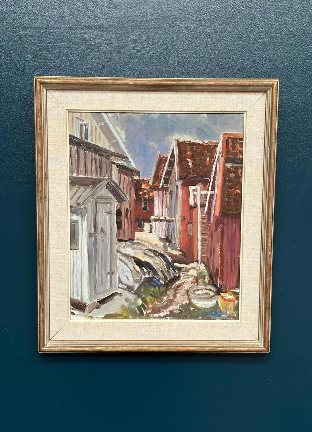 “Red Cottages by Coast”