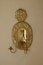 1945's Pair Of Mid Century Swedish Brass Sconces Double Arm