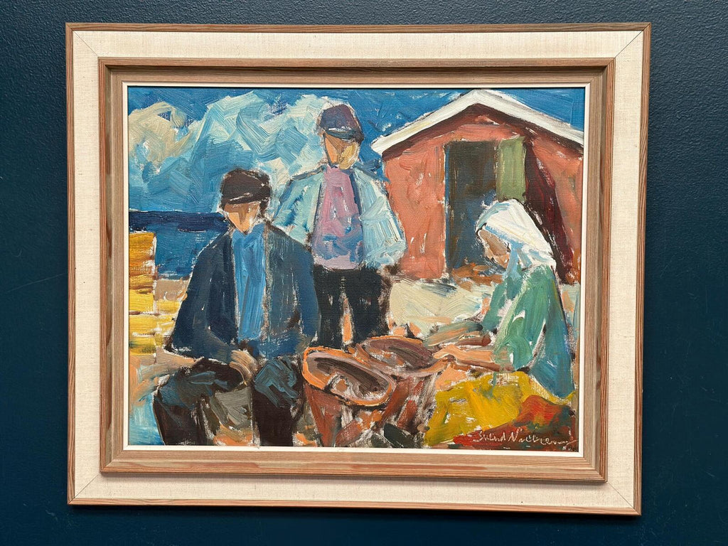 “Figures at the Fish Shed” by Svend Nielsen