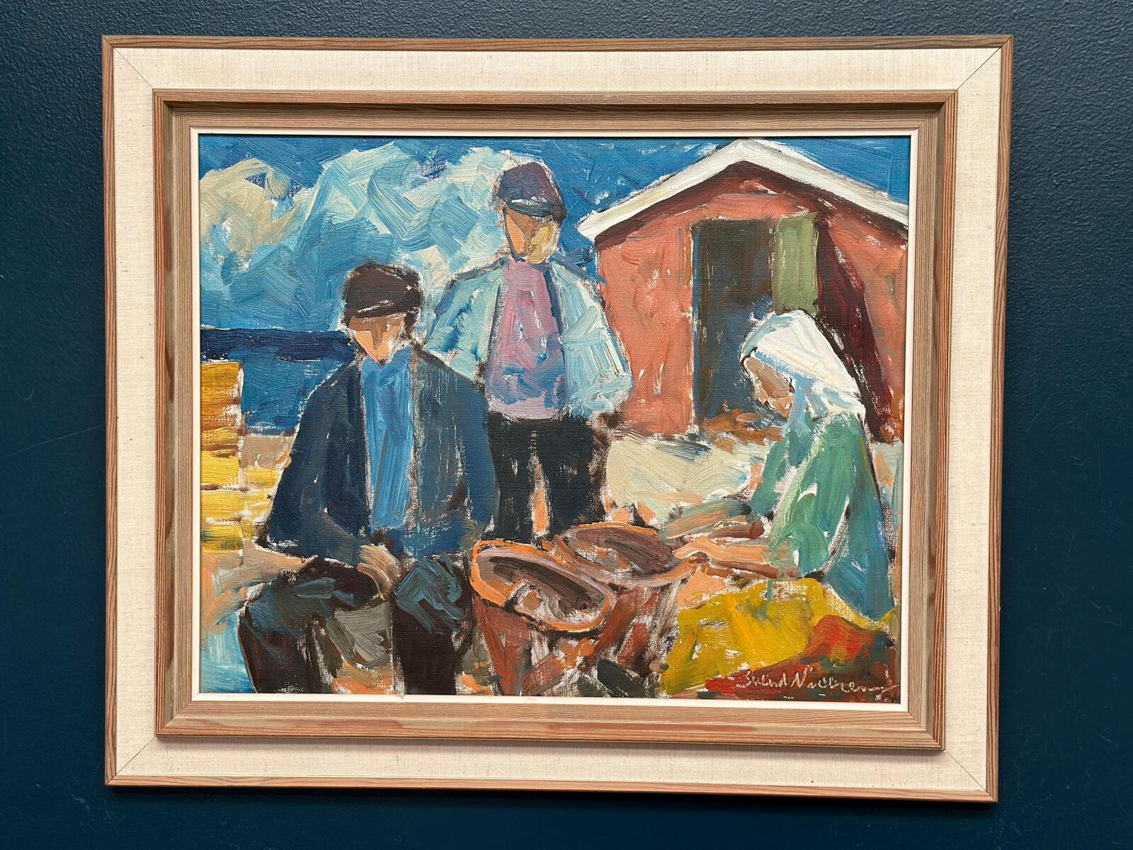“Figures at the Fish Shed” by Svend Nielsen