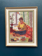 “Woman Reading Book” by Einar Emland (1916–1994)