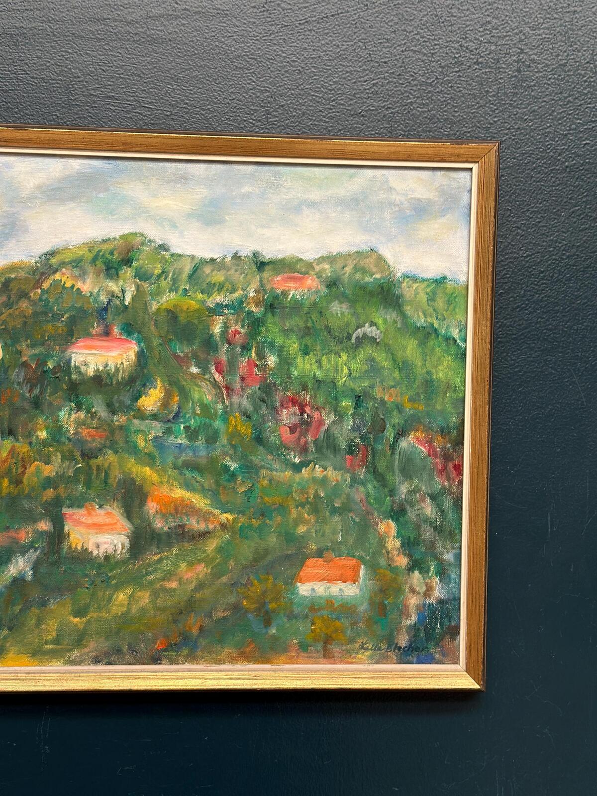 “Hilly Landscape with Houses” by Lalla Blecher