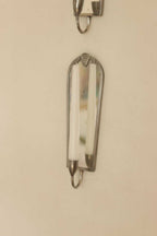 Pair of Mid Century Swedish Pewter Sconces with Mirror