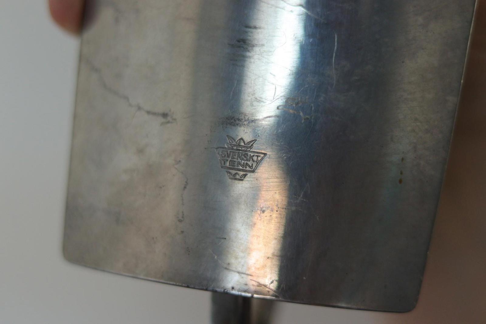 Pair of Mid Century Swedish Pewter Sconces by Svenskt Tenn