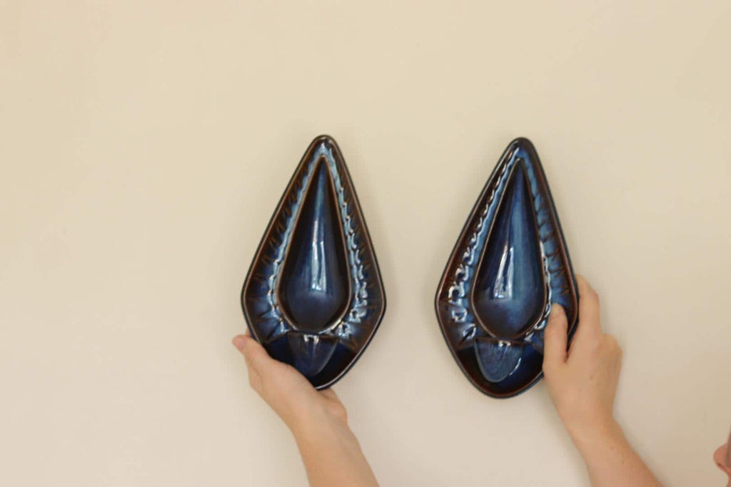 Pair Of Mid Century Danish Ceramic Sconces by Einar Johansen for Søholm Stentøj