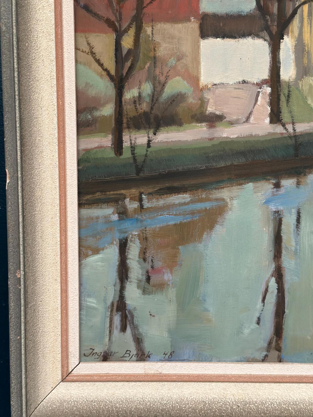 “Landscape with Trees & Buildings” by Ingvar Björk