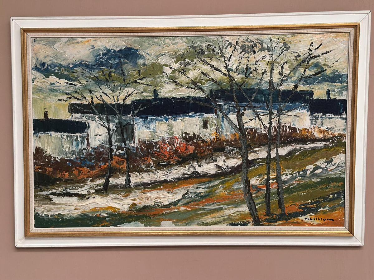 “Landscape with Houses and Trees” by Stig Hallblom