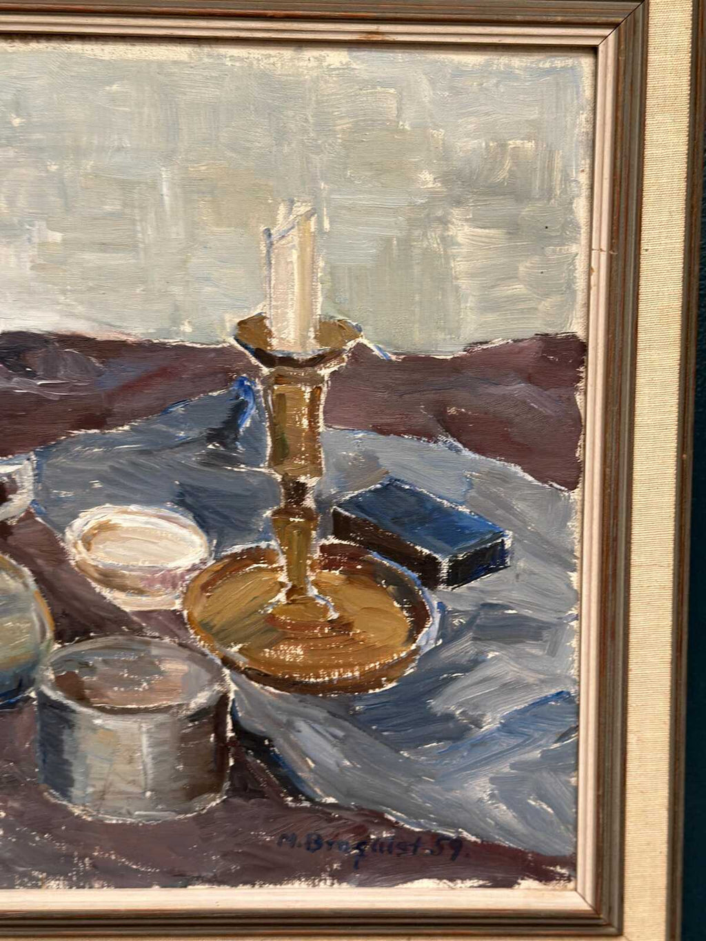 “Still Life with Candlestick” by M. Broquist