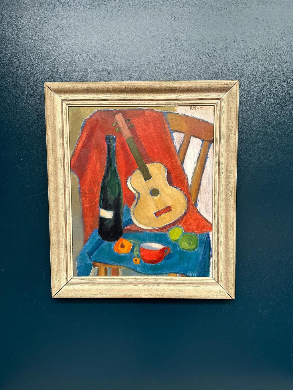 “Still Life with Guitar and Wine Bottle”