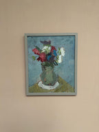 Flowers in Green Vase