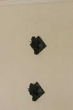 Pair of Vintage Metal/Brass Swedish Verdigris Sconces