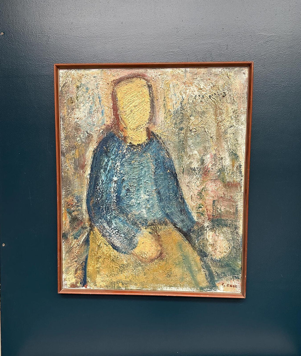 “Kvinna i blått” by Gösta Falck