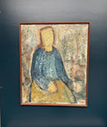 “Kvinna i blått” by Gösta Falck