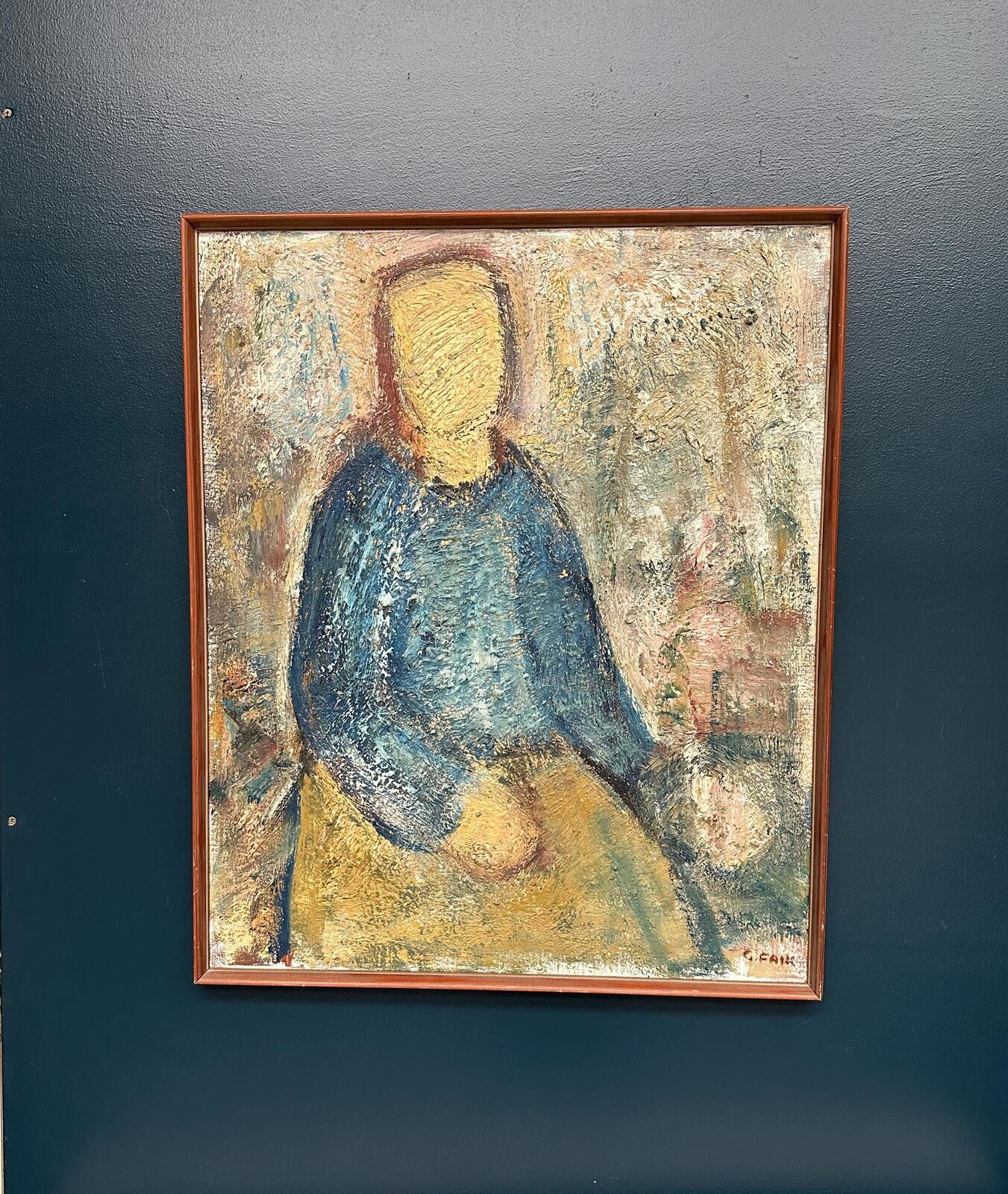 “Kvinna i blått” by Gösta Falck