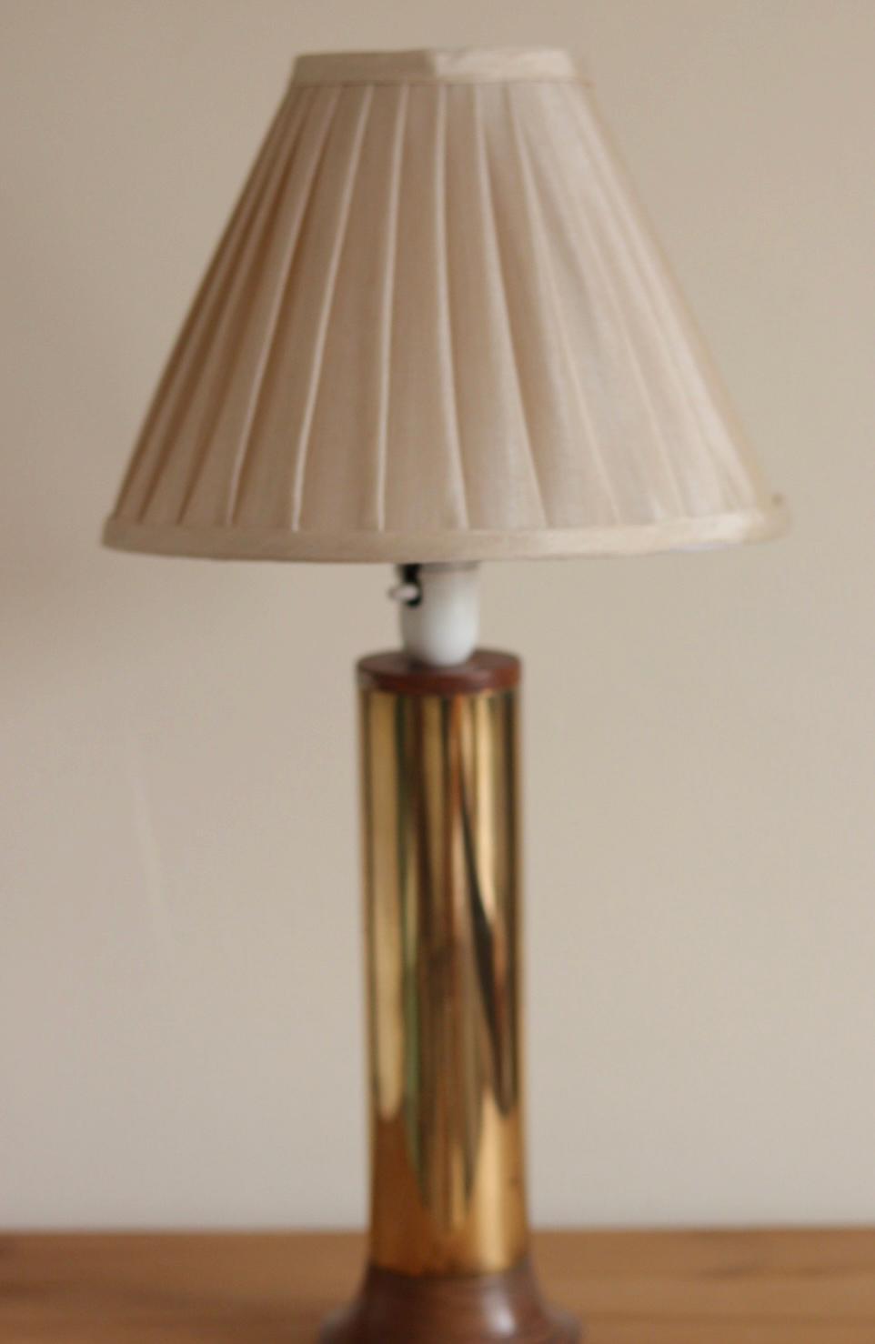 Large Vintage Brass Table Lamp